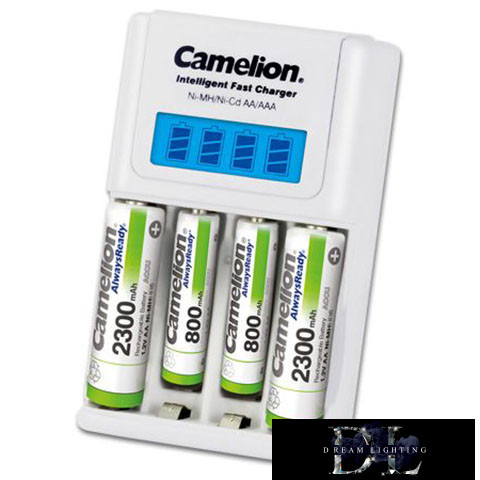 CAMELION univerzális akkumulátor töltő AA/AAA （2db AA/2300mAh és 2db AAA/800mAh tartalmazza)