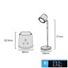 UNIVERSO Tölthető asztali-fali lámpa 5V-1500mAh 6w 310lm CCT 86x82.5mm Fekete