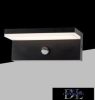 UNIVERSO Kültéri fali lámpa mozgásérzékelővel 10w 1000lm 4000k IP54 fekete 210x90x82mm 3év