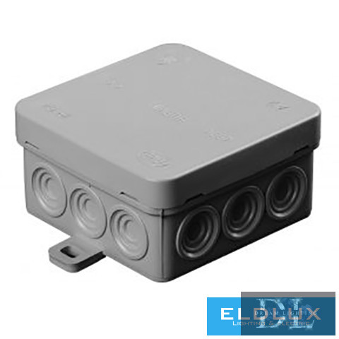 BUDVILL Kötődoboz falonkívüli 100mmx 100mmx 40mm szürke műanyag IP54 12 kábel/cső HELIA A4 BUDVILL