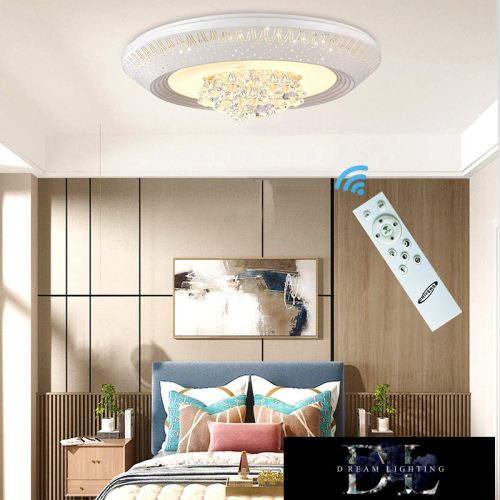 UNIVERSO Kristály üveg mennyezeti lámpa 38/76w 3040/6080lm CCT IP22 ∅610mm fehér