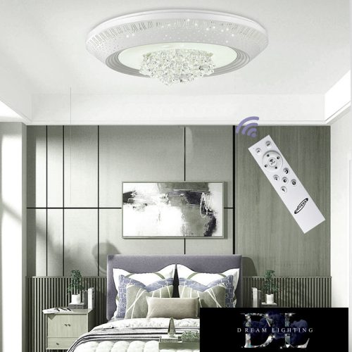 UNIVERSO Kristály üveg mennyezeti lámpa 34/68w 2720/5440lm CCT IP22 ∅510mm fehér