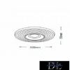 UNIVERSO mennyezeti lámpa 38w 3040lm 4000k 500×55mm fehér