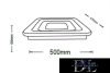 UNIVERSO mennyezeti lámpa 64w 5120lm CCT 500×470×60mm IP20 fehér
