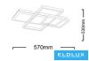 UNIVERSO mennyezeti lámpa 46W 3680lm CCT kap. 570x530mm IP20 fehér/fekete