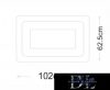 UNIVERSO Mennyezeti lámpa 123w 9840lm CCT 1020x625mm fehér