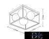 UNIVERSO Mennyezeti lámpa 4xG9 max.10w 400x400x160mm IP20 Óarany
