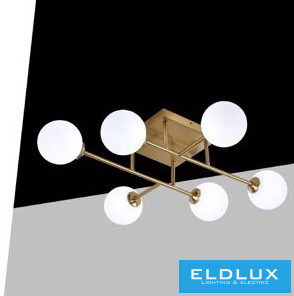 UNIVERSO Mennyezeti lámpa 6xG9 max.10w 700x700x170mm IP20 Óarany 5év