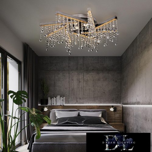 ELDLUX GLOSSY kristályüveg mennyezeti lámpa króm 49W 4000K