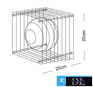 UNIVERSO Fali lámpa 1xG9 Max.10w IP20 Arany/Fehér 200x200x200mm