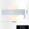 UNIVERSO Fali lámpa LED 8w 400lm 3000k IP20 239×123mm fehér