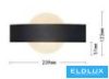 UNIVERSO Fali lámpa LED 8w 600lm CCT.kap IP20 239x123x51mm fekete