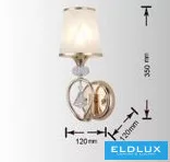 UNIVERSO Fali lámpa 1-karos 1xE27 Max.60W D120x350mm IP20 Arany