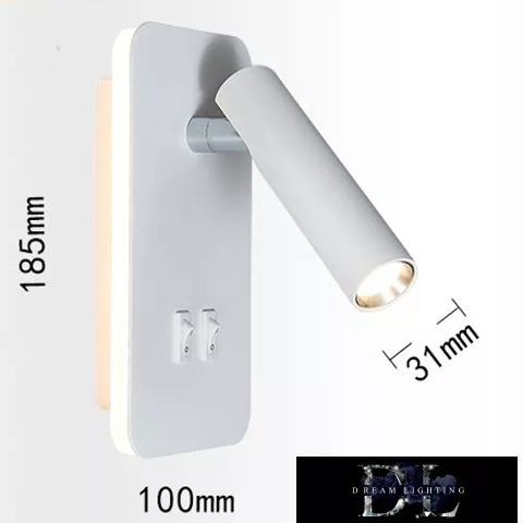 UNIVERSO Fali lámpa LED 6w 240lm + 150lm 6500k IP22 fehér kapcsolóval