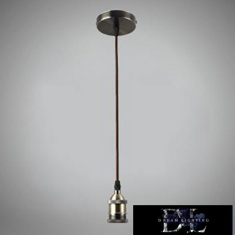 UNIVERSO Függeszték fém foglalattal 1xE27 max. 240V 60w 2 méter bronz
