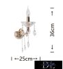 UNIVERSO Fali lámpa 1 karos 1xE14 Max.40W D25x36cm arany