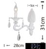UNIVERSO Fali lámpa 1 karos 1xE14 Max.40W D28x31cm fehér