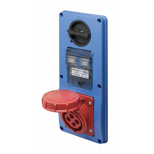 EC690 VERT.SOCKET 2P+E 32A KAPCSOLÓ ÉS BIZTOSÍTÉKTARTÓ IP44