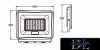 UNIVERSO LED reflektor 100w 9000lm 3000k IP65 fekete 212x246x36mm