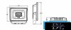 UNIVERSO LED reflektor 10w 900lm 6500k IP65 szürke 87x94x20mm