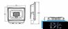 UNIVERSO LED reflektor 10w 900lm 6500k IP65 fekete 87x94x20mm
