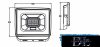 UNIVERSO LED reflektor 20w 1800lm 4000k IP65 szürke 101x110x22mm