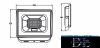 UNIVERSO LED reflektor 20w 1800lm 6500k IP65 fekete 101x110x22mm