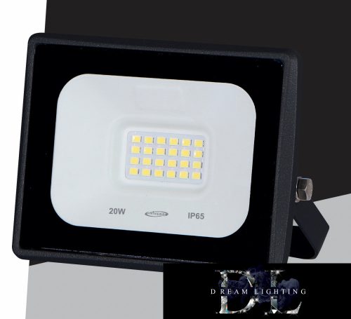 UNIVERSO LED reflektor 20w 1800lm 4000k IP65 fekete 101x110x22mm