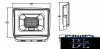 UNIVERSO LED reflektor 20w 1800lm 4000k IP65 fekete 101x110x22mm