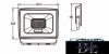 UNIVERSO LED reflektor 30w 2700lm 3000k IP65 fehér 135x147x29mm
