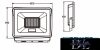 UNIVERSO LED reflektor 50w 4500lm 3000k IP65 fehér 135x147x29mm