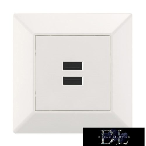 ELDLUX ELDGROUND 2×USB töltő ajzat type A 2.1A/2×1.05A fehér