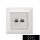 ELDLUX ELDGROUND RJ11 TEL + RJ45 Cat.5e UTP aljzat fehér