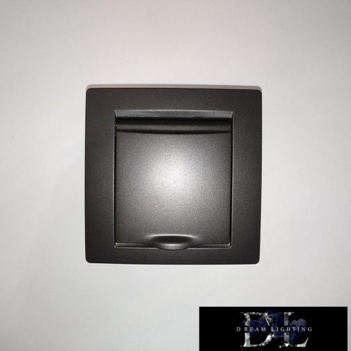 ELDLUX ELDGROUND 2P+F konnektor gyerekvédelemmel csapfedéllel fekete csavaros IP44