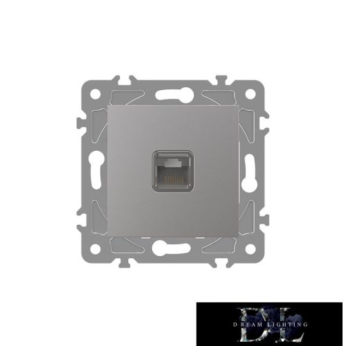 ELDLUX ELDGROUND RJ45 Cat.5e UTP aljzat ezüst