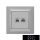 ELDLUX ELDGROUND RJ11 TEL + RJ45 Cat.5e UTP aljzat ezüst
