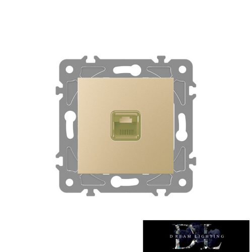 ELDLUX ELDGROUND 1×RJ45 Cat.5e UTP aljzat arany