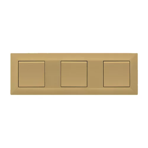 ELDLUX ELDGROUND hármas műanyag keret arany