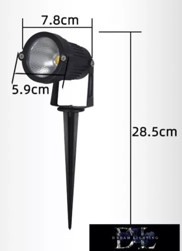 UNIVERSO Kerti spotlámpa 5w 290lm 3000k IP65 fekete 285x78mm