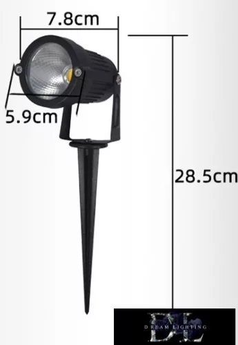 UNIVERSO Kerti spotlámpa 5w 290lm zöldfény IP65 fekete 285x78mm