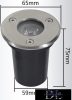 UNIVERSO Taposólámpa LED 1.5w 120lm 3000k 60° IP65 acél Ø65-Ø59x75mm