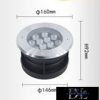 UNIVERSO Taposólámpa LED 12w 1450lm 3000k 30° IP67 acél Ø160-Ø146x92mm