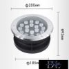 UNIVERSO Taposólámpa LED 18w 2200lm 6500k 30° IP67 acél Ø200-Ø185x92mm