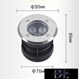 UNIVERSO Taposólámpa LED 3w 300lm 3000k 45° IP67 acél Ø90-Ø76x85mm