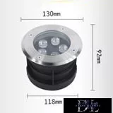 UNIVERSO Taposólámpa LED 5w 600lm 3000k 30° IP67 acél Ø130-Ø118x92mm