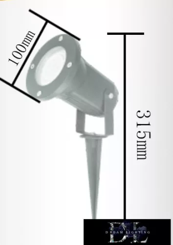 UNIVERSO Kerti spotlámpa 1xGU10 Max.60w IP65 szürke 315x100mm