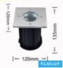 UNIVERSO Taposólámpa 1xGU10 Max.60w IP65 acél 120x120mm-102x102x135mm 