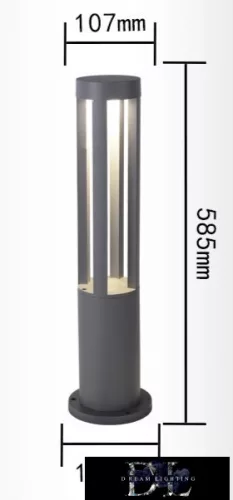 UNIVERSO kerti lámpa COB LED 12w 600lm 6500k IP65 ∅107/∅150×585mm szürke