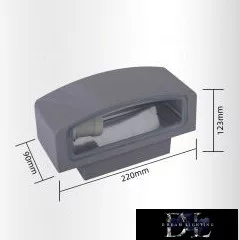 UNIVERSO Kültéri fali lámpa E27 Max 60W IP44 szürke 220x90x123mm