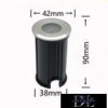 UNIVERSO Vízalatti lámpa LED AC/DC-12/24v 1w 90lm 3000k 30° IP68 acél Ø42-Ø38x90mm